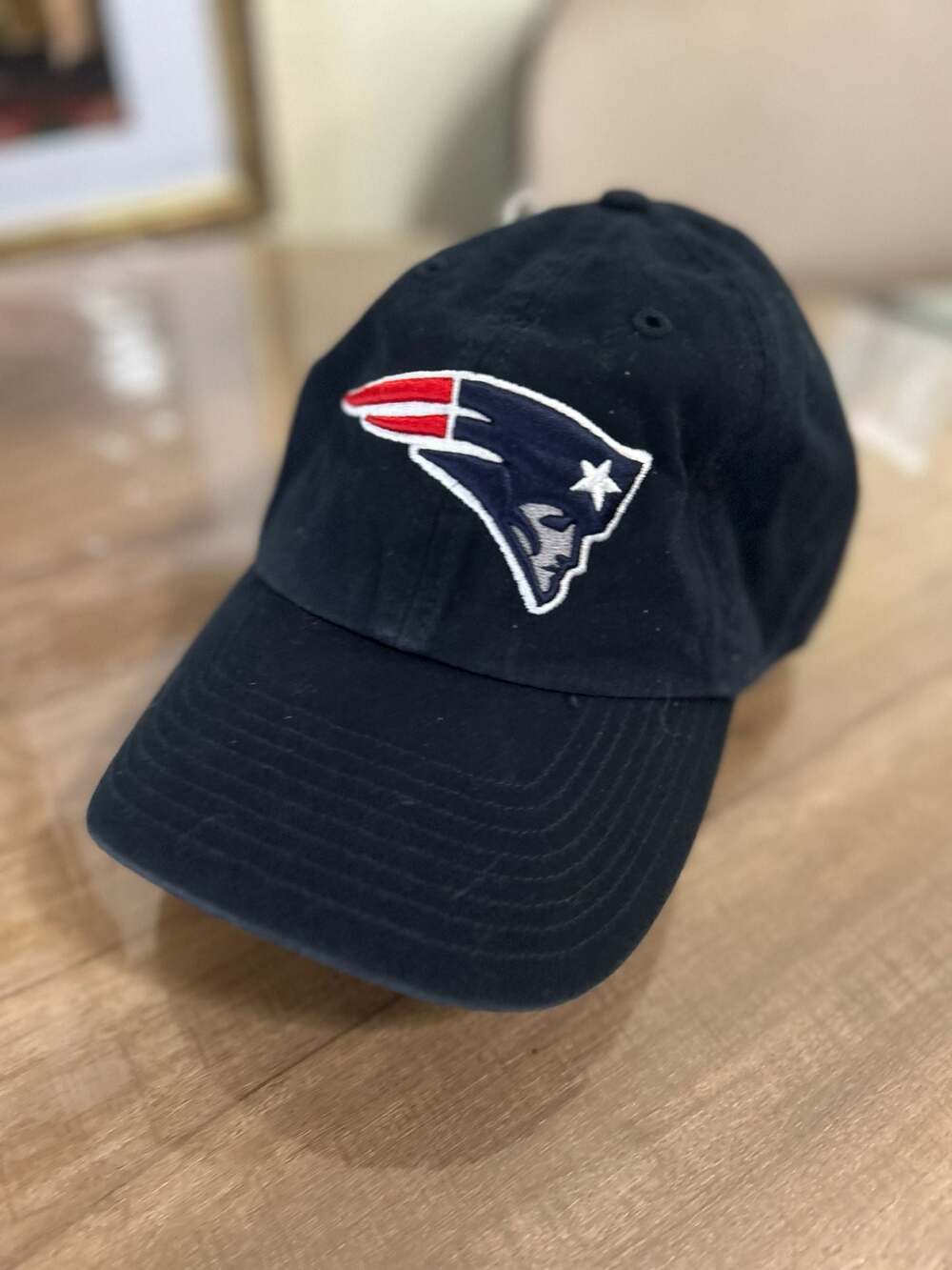 OTS New England Patriots Navy Blue Strapback Dad Hat